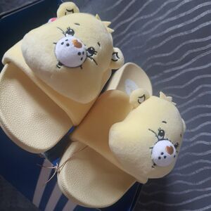 adidas x Care Bears Women's Adilette Slides Womens Size 7 Yellow Funshine Bear